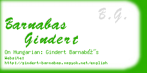 barnabas gindert business card